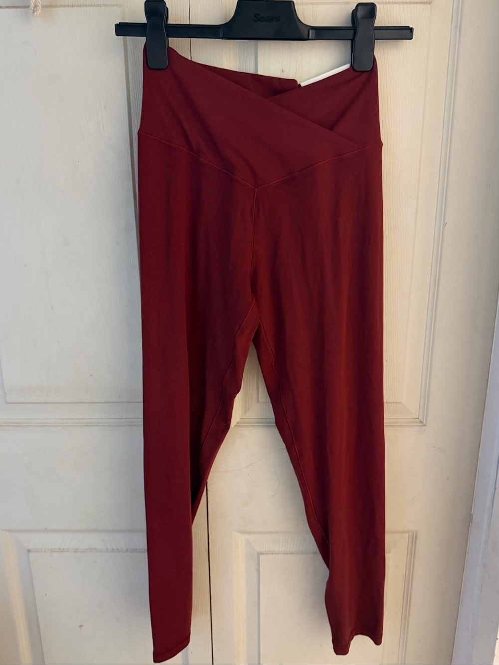 Aerie Wine High-Rise Crossover Waist Leggings